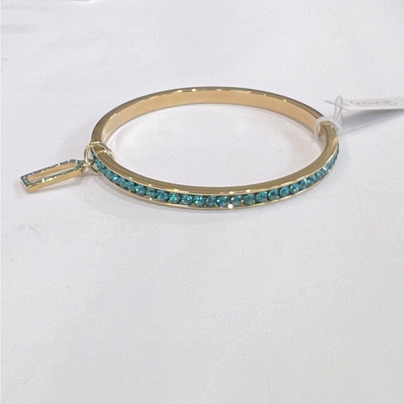 NWT Coach Pave Bangle (Color: Gold/Turquoise) - Picture 12 of 14